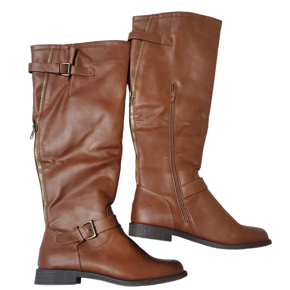 Letoya Shoes - Letoya Everyday Flat Boot, Size 12, Cognac Color